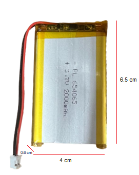 Batería Lipo recargable 3.7V 2000mAh